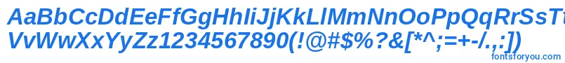 Arimo ffy Font – Blue Fonts on White Background