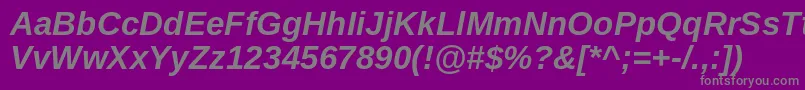 Arimo ffy Font – Gray Fonts on Purple Background