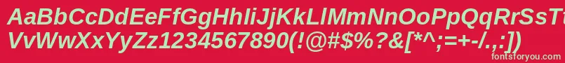 Arimo ffy Font – Green Fonts on Red Background