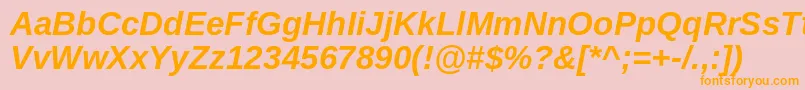 Arimo ffy Font – Orange Fonts on Pink Background