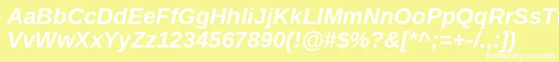 Arimo ffy Font – White Fonts on Yellow Background