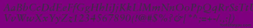 SabonLtItalic Font – Black Fonts on Purple Background