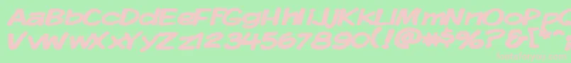 Kmkdspbw Font – Pink Fonts on Green Background