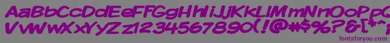 Kmkdspbw Font – Purple Fonts on Gray Background