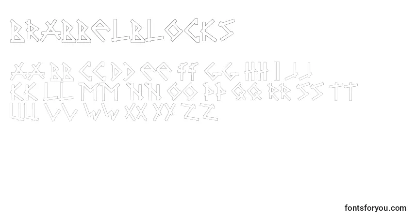 Fuente BrabbelBlocks - alfabeto, números, caracteres especiales