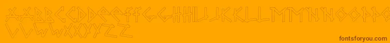 More about BrabbelBlocks Font BrabbelBlocks Font – Brown Fonts on Orange Background