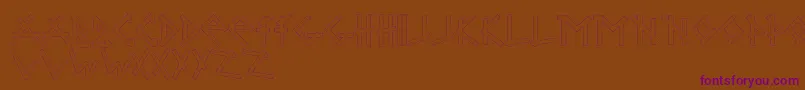 BrabbelBlocks Font – Purple Fonts on Brown Background