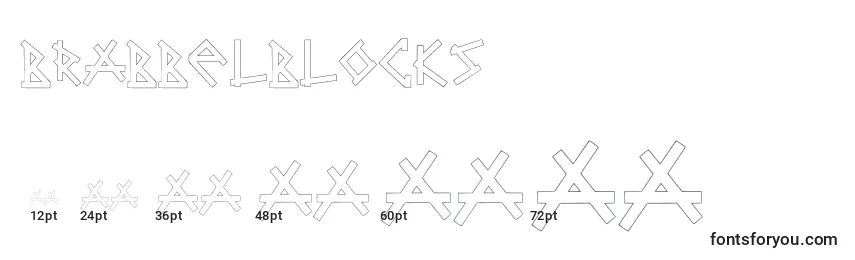 BrabbelBlocks Font Sizes