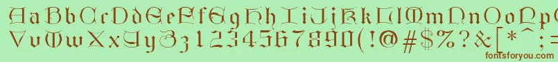 Gothici Font – Brown Fonts on Green Background