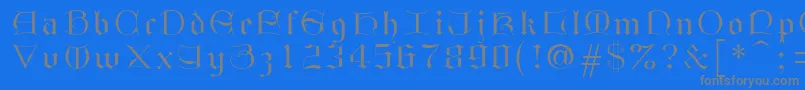 Gothici Font – Gray Fonts on Blue Background