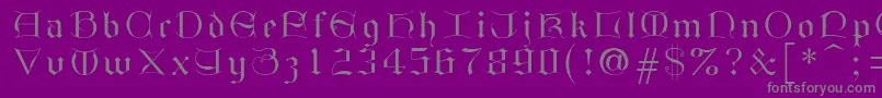 Gothici-Schriftart – Graue Schriften auf violettem Hintergrund