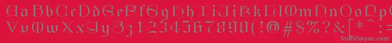 Gothici Font – Gray Fonts on Red Background