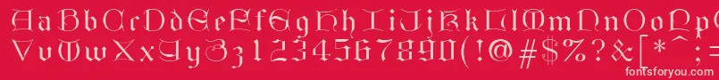 Gothici Font – Pink Fonts on Red Background