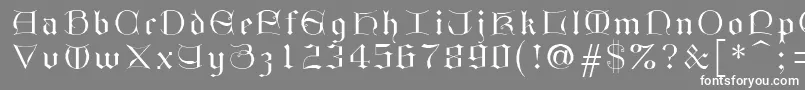 フォントGothici – 灰色の背景に白い文字