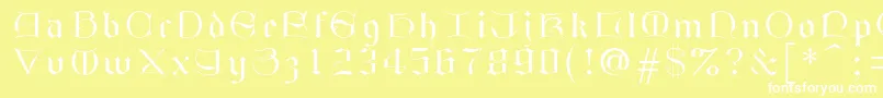 フォントGothici – 黄色い背景に白い文字