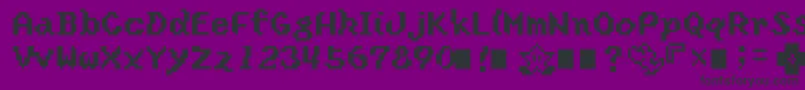 Yoster Font – Black Fonts on Purple Background