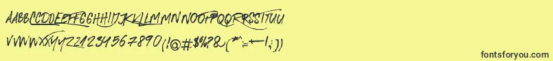 RoyalTwins Font – Black Fonts on Yellow Background