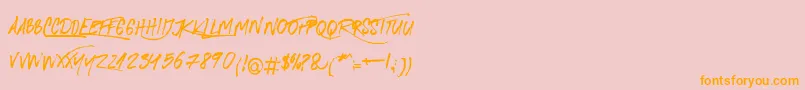 RoyalTwins Font – Orange Fonts on Pink Background