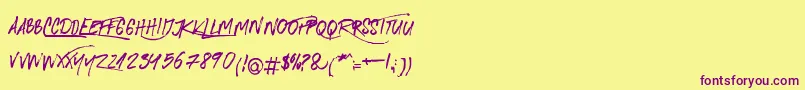 RoyalTwins Font – Purple Fonts on Yellow Background