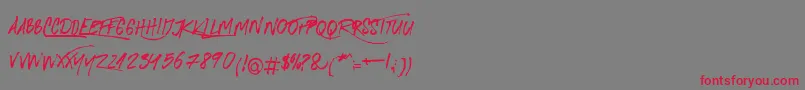 RoyalTwins Font – Red Fonts on Gray Background