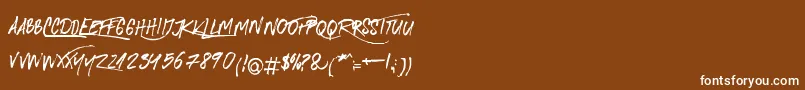 RoyalTwins Font – White Fonts on Brown Background