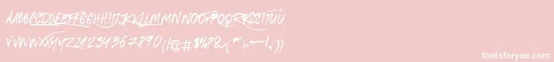 RoyalTwins Font – White Fonts on Pink Background