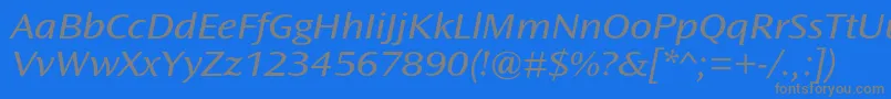 OceansansstdBookextita Font – Gray Fonts on Blue Background