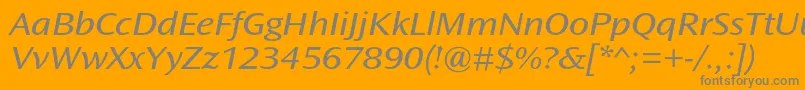 OceansansstdBookextita Font – Gray Fonts on Orange Background