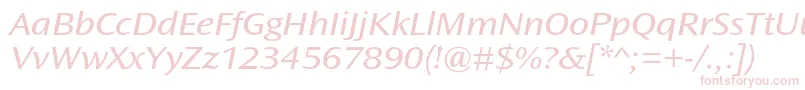 OceansansstdBookextita-Schriftart – Rosa Schriften auf weißem Hintergrund