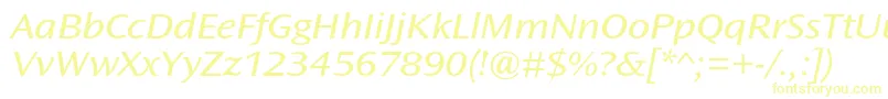 OceansansstdBookextita Font – Yellow Fonts on White Background