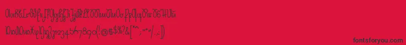 NeueRudelskopf Font – Black Fonts on Red Background
