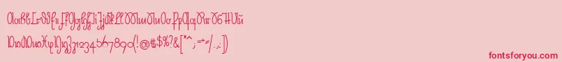 NeueRudelskopf Font – Red Fonts on Pink Background