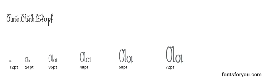 NeueRudelskopf Font Sizes