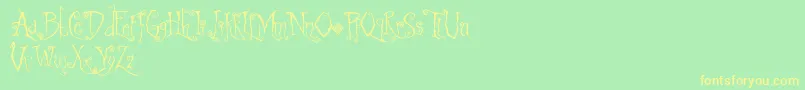 Latchboy Font – Yellow Fonts on Green Background