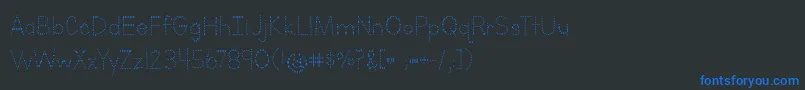 BmdLettersForLearnersDots Font – Blue Fonts on Black Background