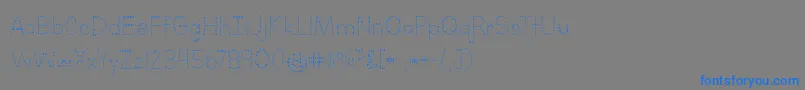 BmdLettersForLearnersDots Font – Blue Fonts on Gray Background