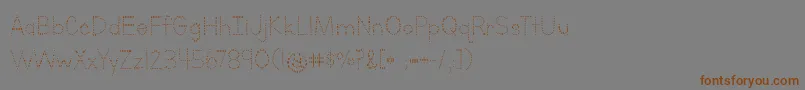 BmdLettersForLearnersDots Font – Brown Fonts on Gray Background