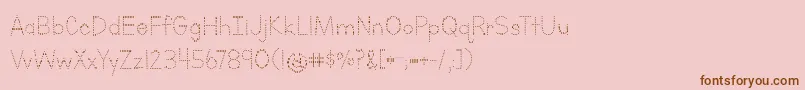 BmdLettersForLearnersDots Font – Brown Fonts on Pink Background