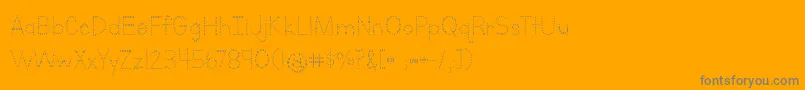 BmdLettersForLearnersDots Font – Gray Fonts on Orange Background