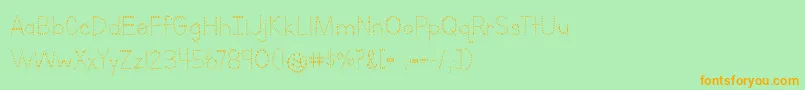 BmdLettersForLearnersDots Font – Orange Fonts on Green Background