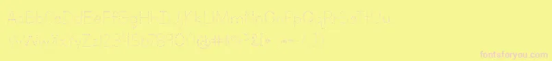 BmdLettersForLearnersDots Font – Pink Fonts on Yellow Background