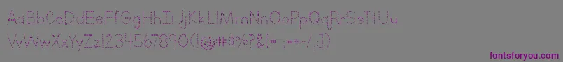 BmdLettersForLearnersDots Font – Purple Fonts on Gray Background
