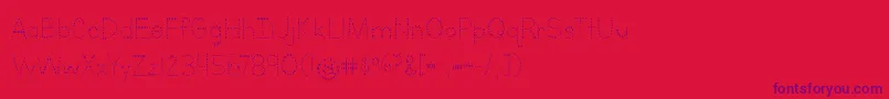 BmdLettersForLearnersDots Font – Purple Fonts on Red Background