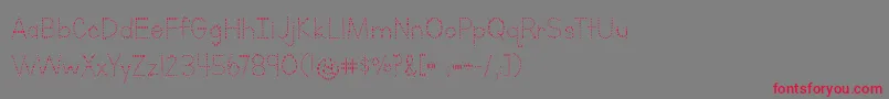 BmdLettersForLearnersDots Font – Red Fonts on Gray Background