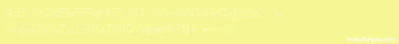 BmdLettersForLearnersDots Font – White Fonts on Yellow Background