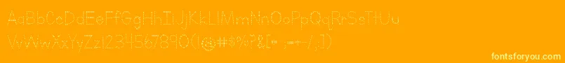 BmdLettersForLearnersDots Font – Yellow Fonts on Orange Background
