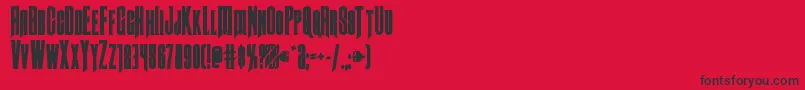 Fonte Butchsundancebold – fontes pretas em um fundo vermelho