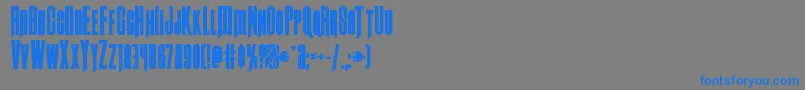 Butchsundancebold Font – Blue Fonts on Gray Background