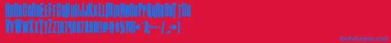 Butchsundancebold Font – Blue Fonts on Red Background