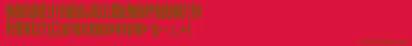 Butchsundancebold Font – Brown Fonts on Red Background